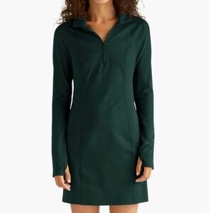 Beyond Yoga Women's Everyday Heather Rib Westside Dress Green Size Medium